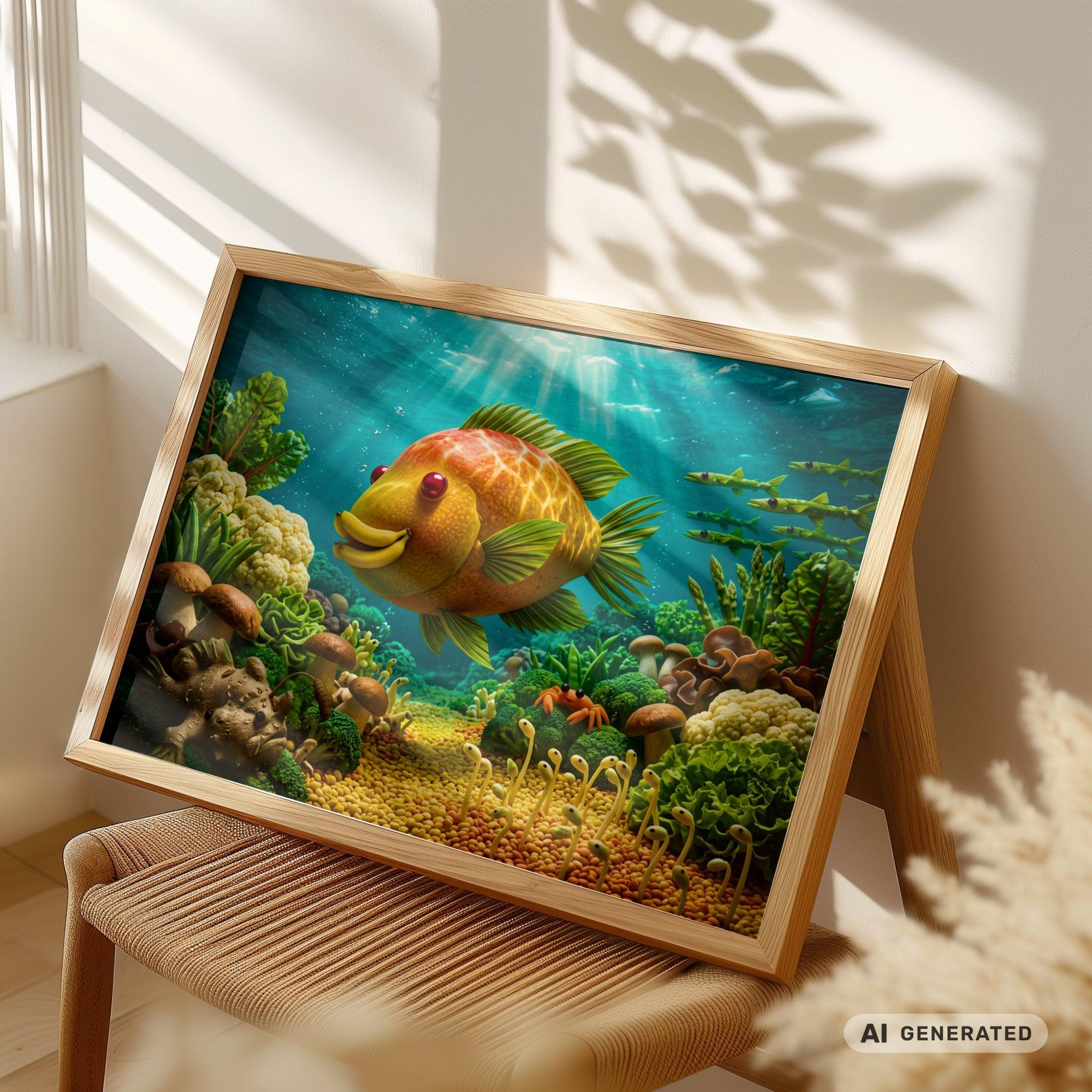 THE VEGGIE REEF farbenfrohes Kitchen wall art Poster - Sunbeamstore