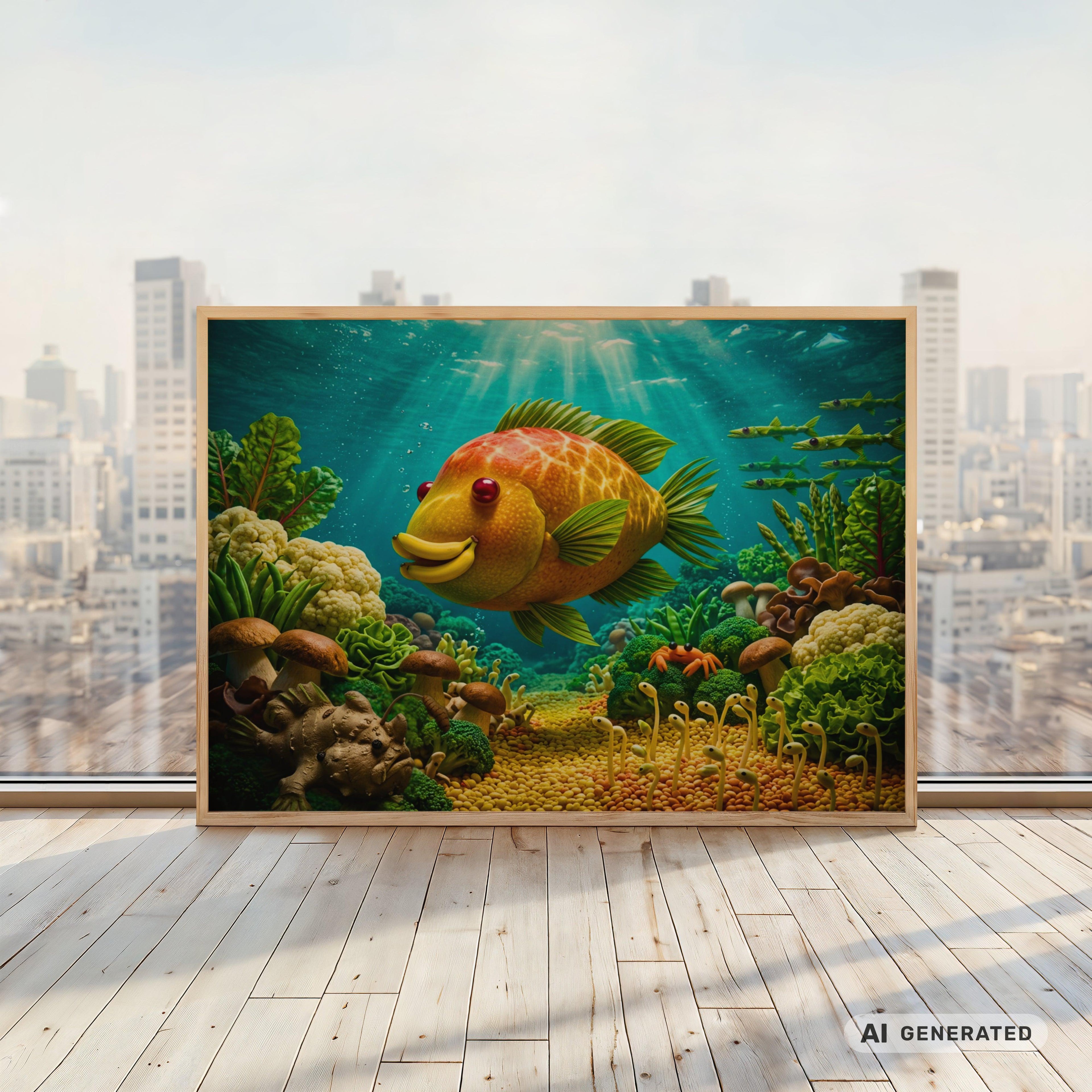 THE VEGGIE REEF farbenfrohes Kitchen wall art Poster - Sunbeamstore