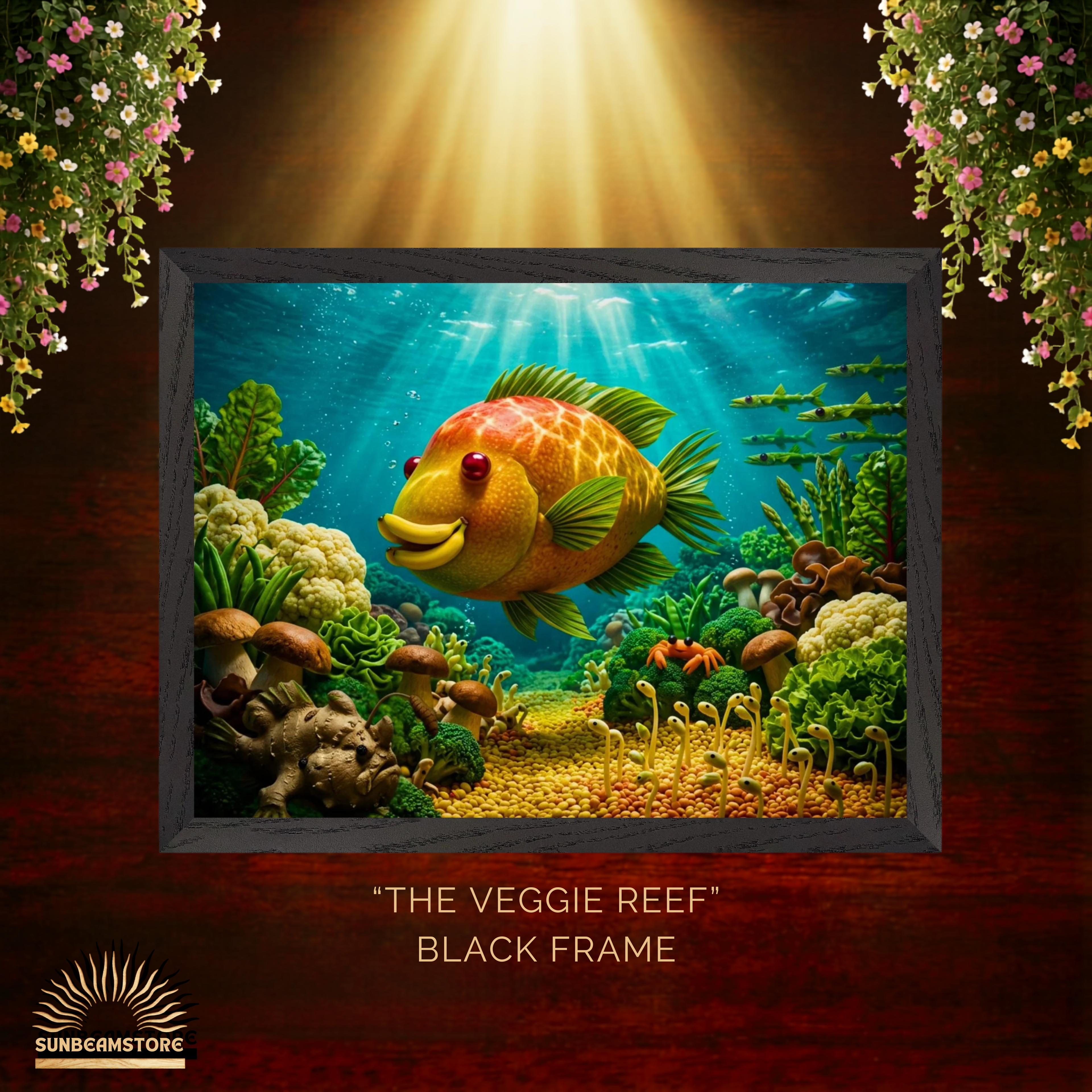 THE VEGGIE REEF   farbenfrohes Kitchen wall art Poster