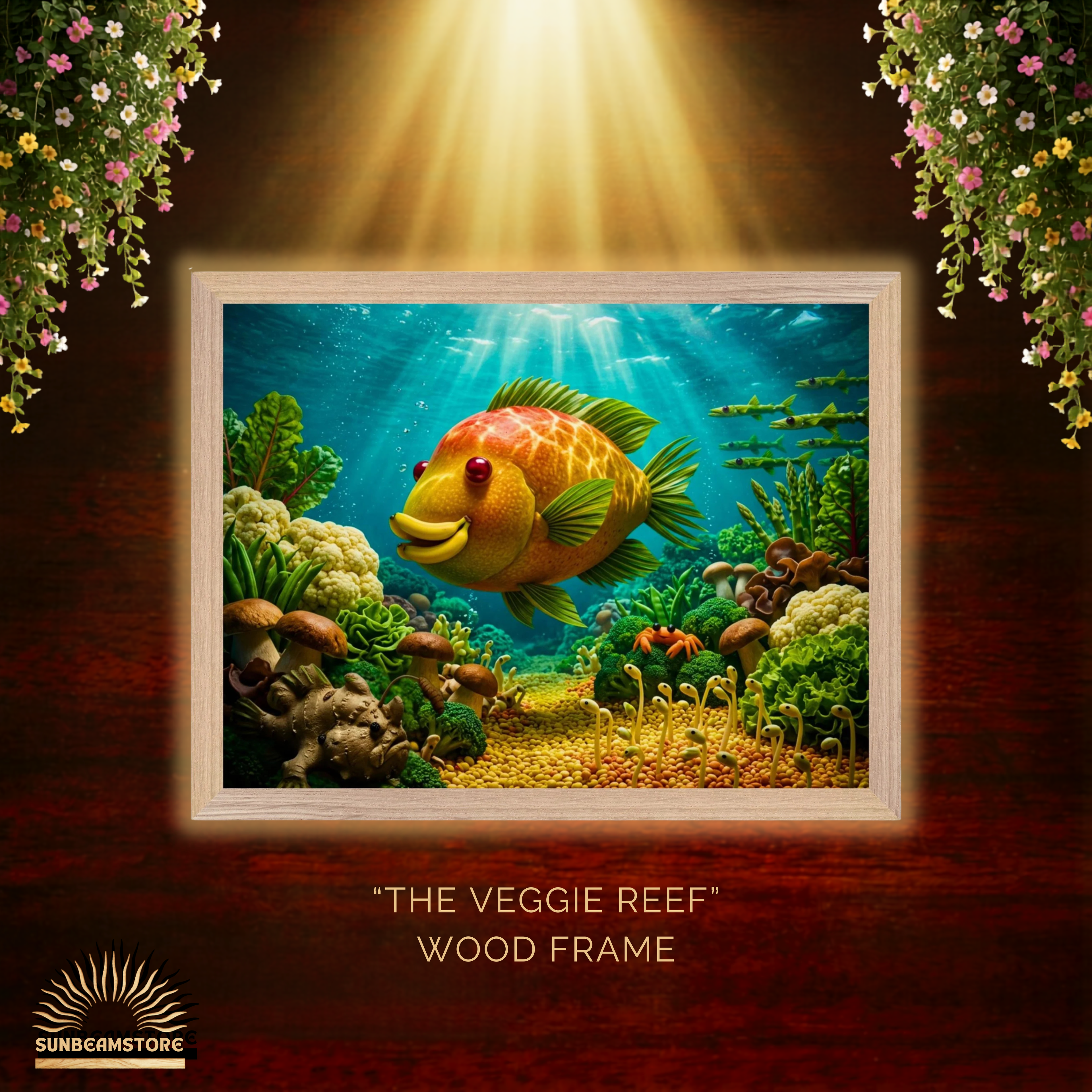 THE VEGGIE REEF   farbenfrohes Kitchen wall art Poster