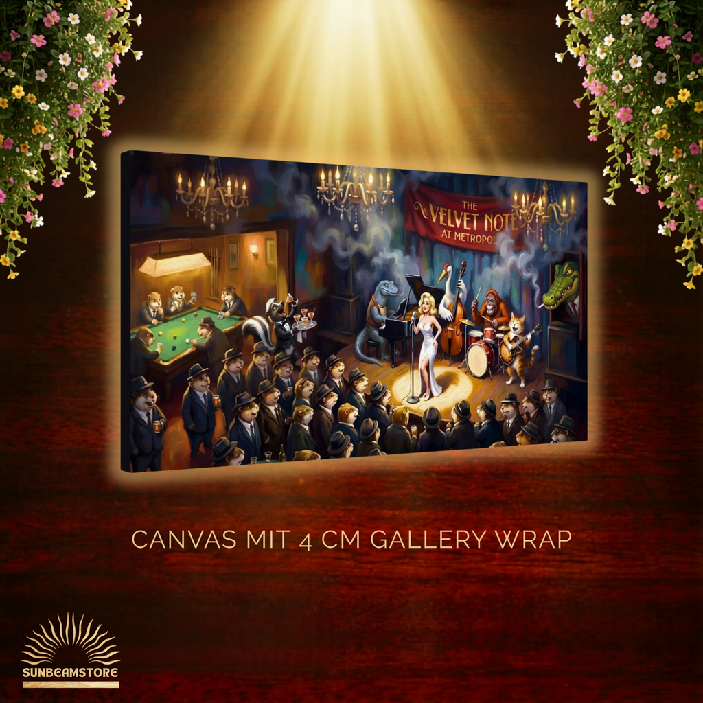 The Velvet Note at Metropol   Canvas 50x100 cm / 20x40″ Leinwandbild mit musikalischen Ambiente