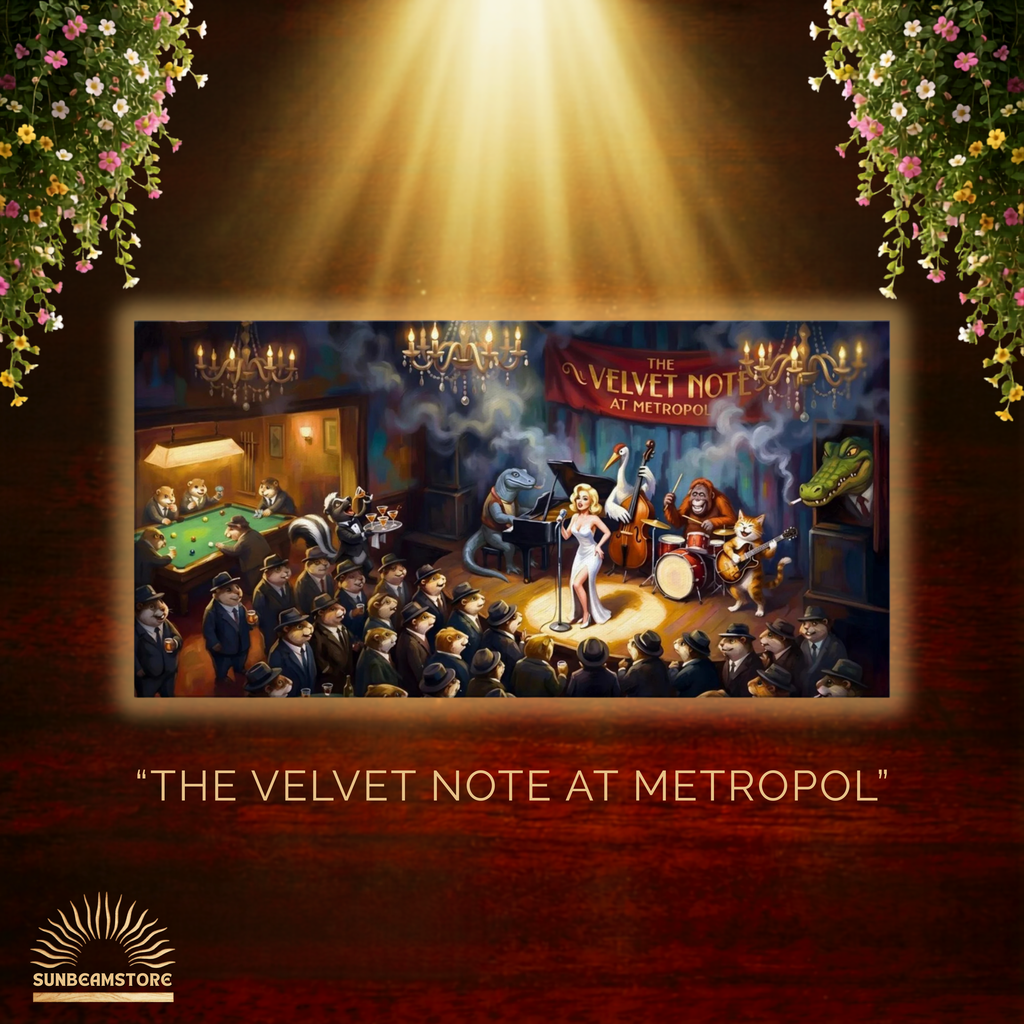 The Velvet Note at Metropol   Canvas 50x100 cm / 20x40″ Leinwandbild mit musikalischen Ambiente