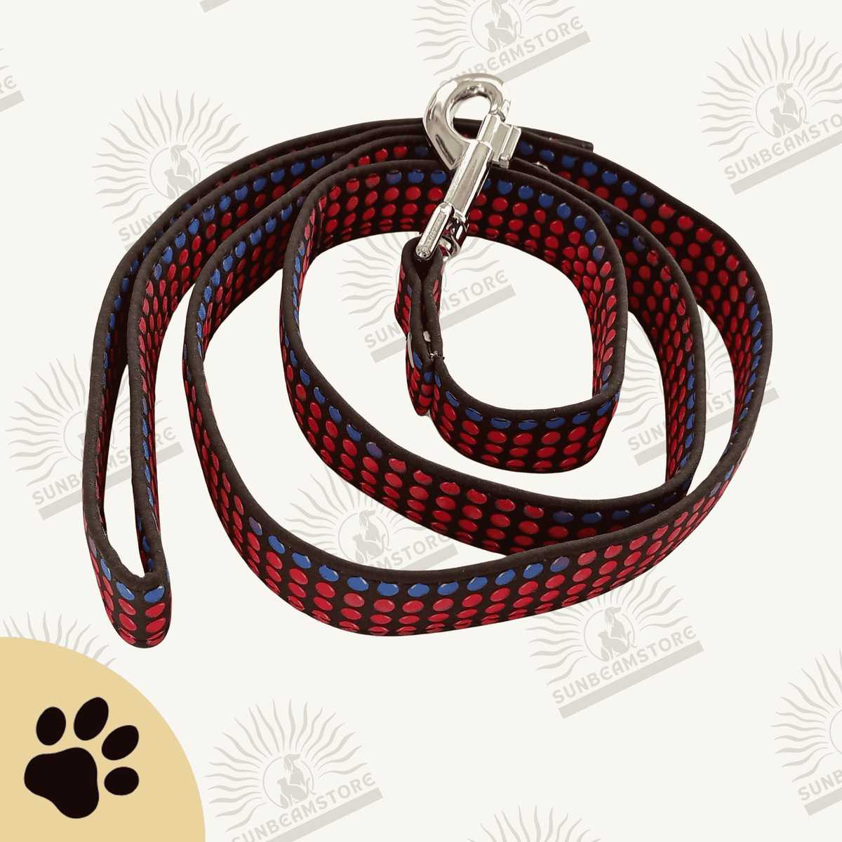Hundeleine Walk & Love mit stylischem Punktemuster und robustem Karabiner - Sunbeamstore