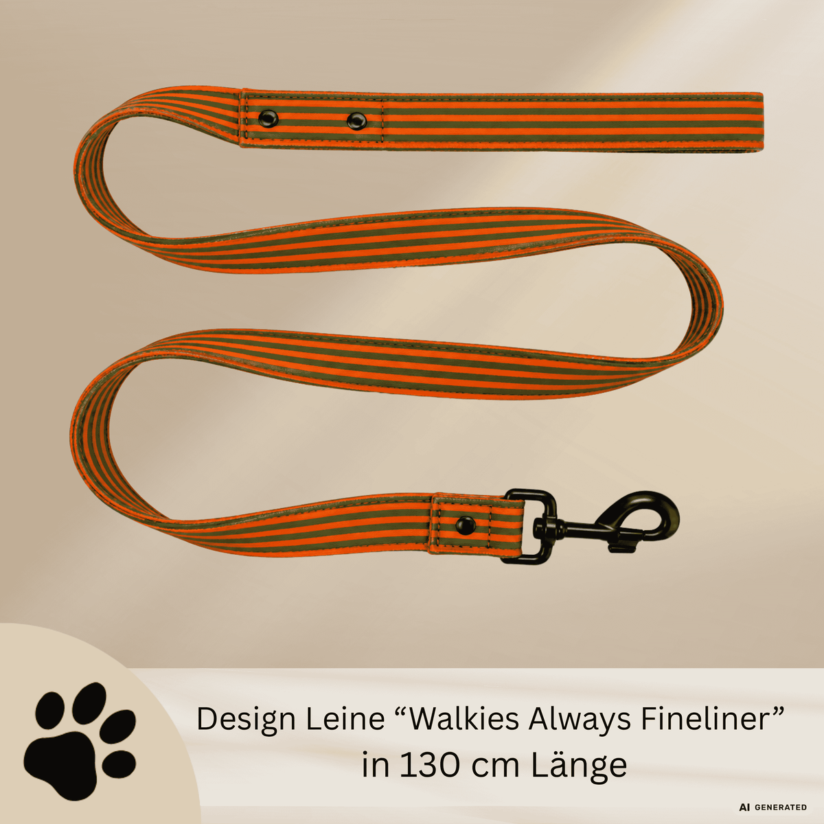 Walkies always Fineliner - Verstellbares Hundeleine in Orange & Grün - Sunbeamstore