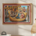 Where There Is Pasta, There Is Love! – Romantisches Italien Poster | Pasta Gondel Pop Art | Italienische Wandkunst | The Pasta Series No. 6 | Poster 70x100cm