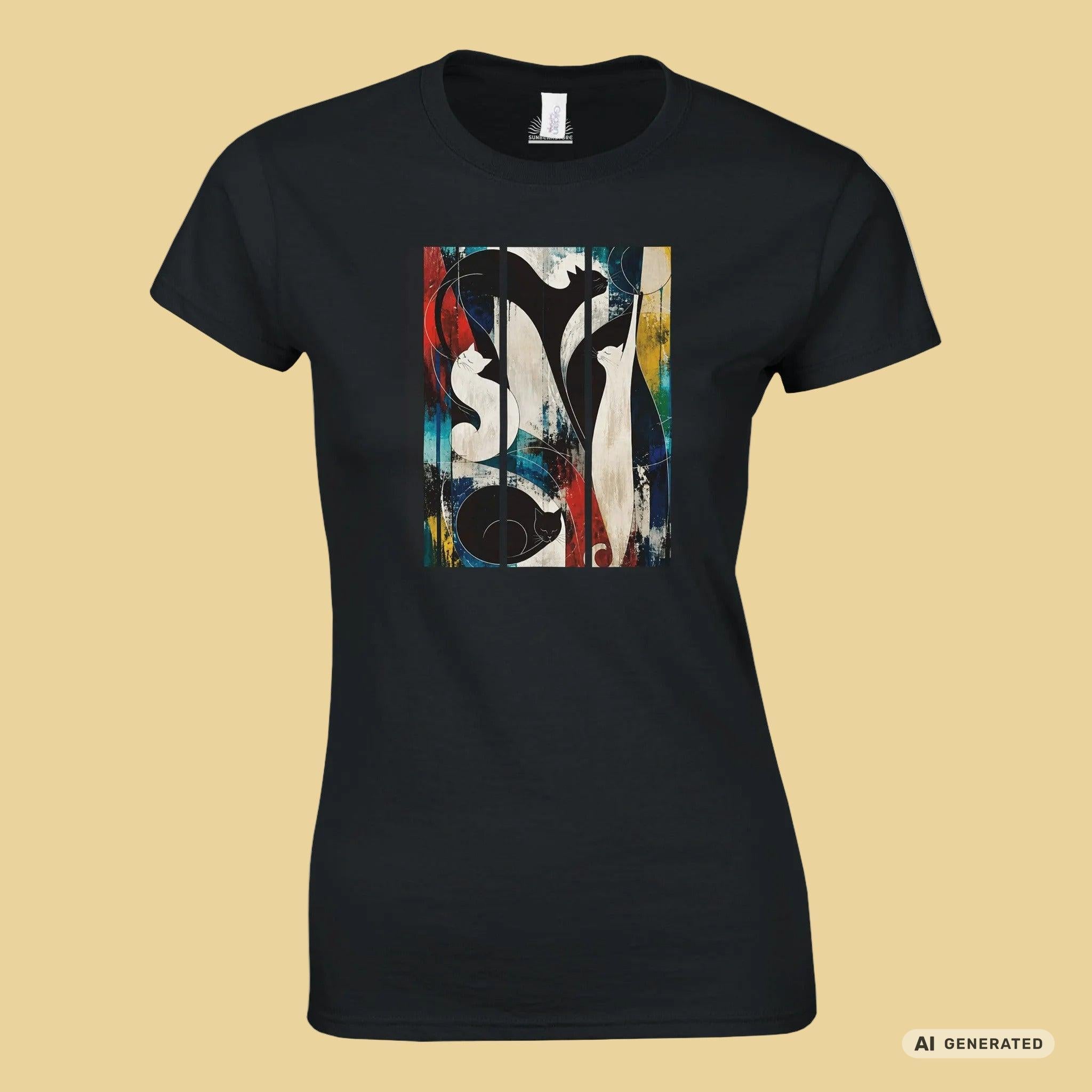 Nocturne for Four Cats – Art Edition T-Shirt - Sunbeamstore