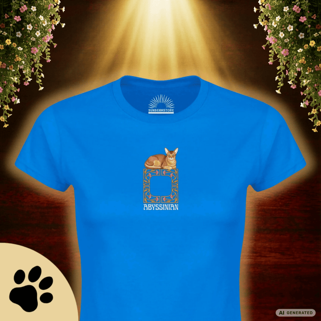 Abessinier Katzen T-Shirt Damen | Abyssinian Cat Shirt | Cat Lover Shirt | Geschenk für Katzenliebhaber - Sunbeamstore