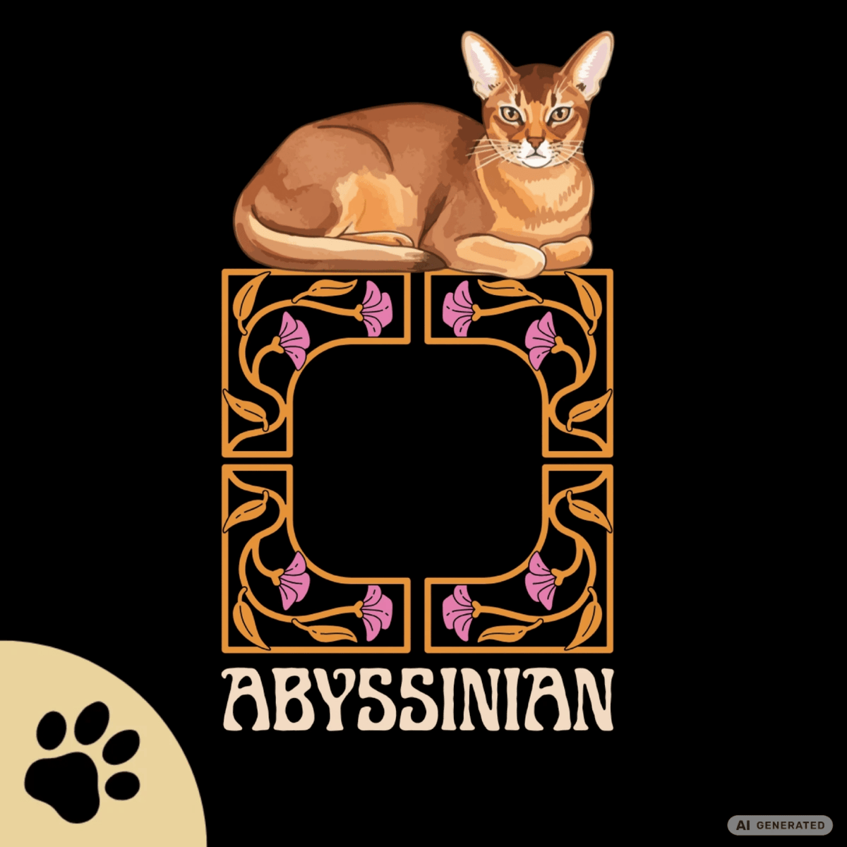 Abessinier Katzen T-Shirt Damen | Abyssinian Cat Shirt | Cat Lover Shirt | Geschenk für Katzenliebhaber - Sunbeamstore