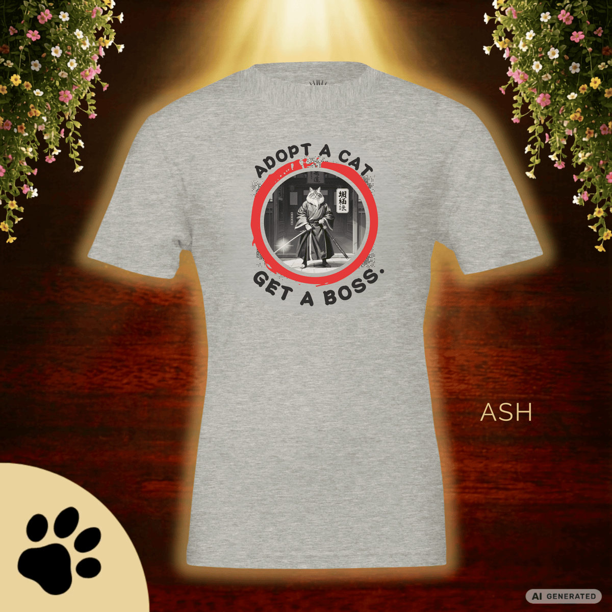 Adopt a Cat Get a Boss T-Shirt – Lustiges Katzen Shirt, Tierheim Katze, Adopt Don’t Shop, Katzenliebhaber Geschenk, Streetwear Design - Sunbeamstore