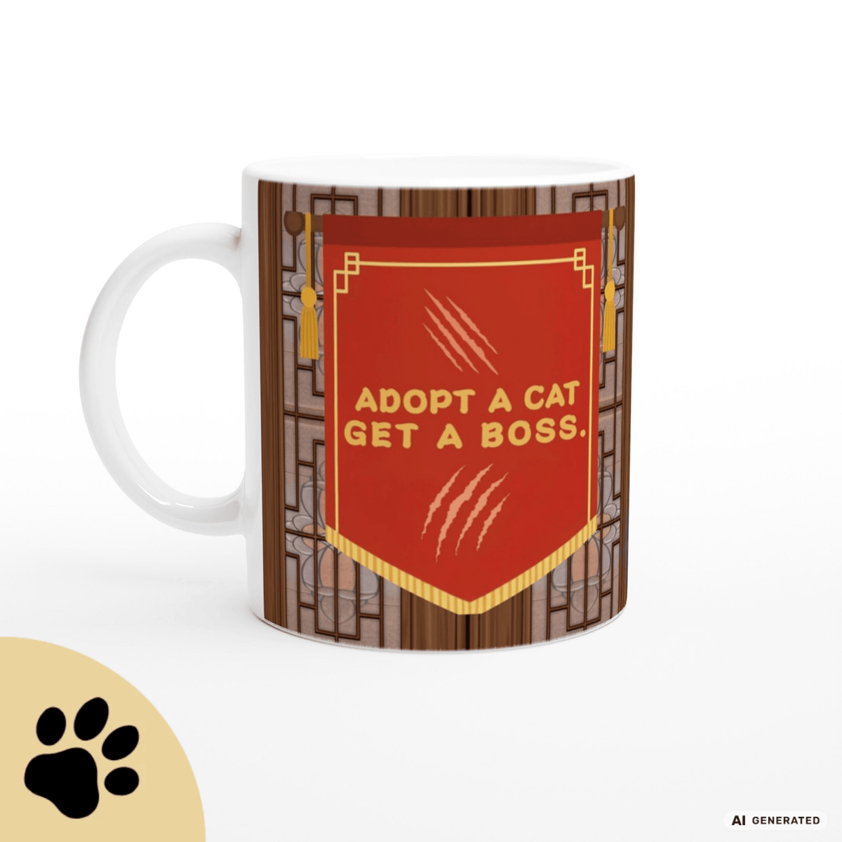 Adopt a Cat Get a Boss Tasse – Lustige Katzen Tasse, Tierheim Katze Geschenk, Adopt Don’t Shop, Katzenliebhaber Becher - Sunbeamstore