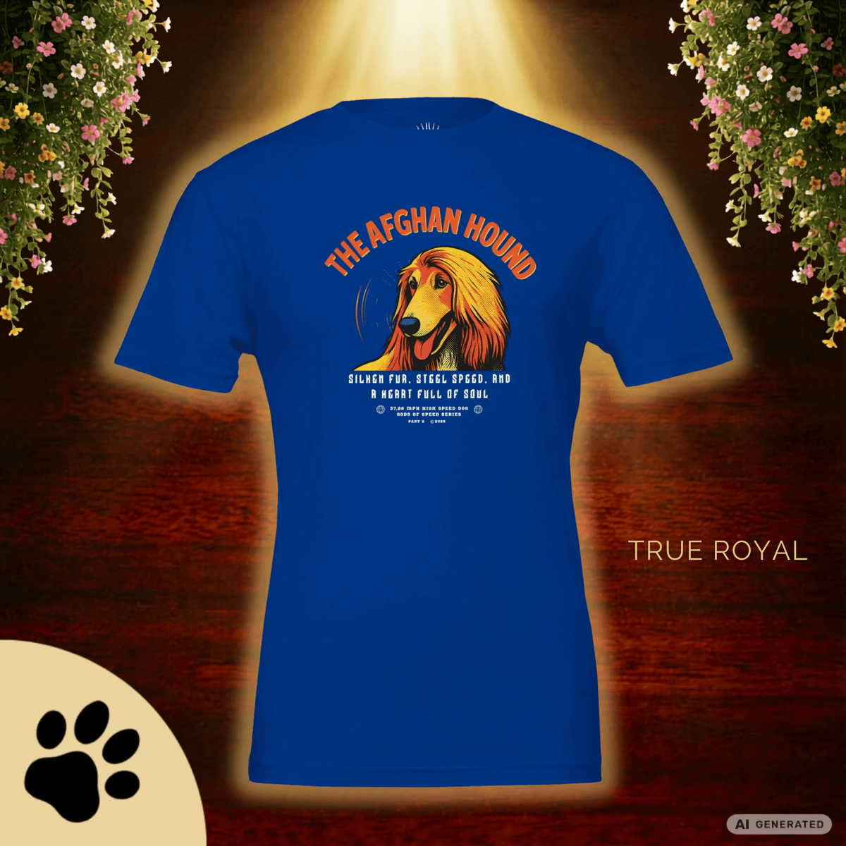 Afghanischer Windhund T-Shirt – Gods of Speed Series Part 2 T-Shirt- Silken Fur, Steel Speed and a Heart Full of Soul - Sunbeamstore