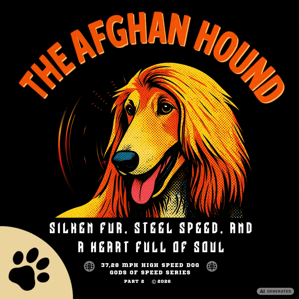Afghanischer Windhund T-Shirt – Gods of Speed Series Part 2 T-Shirt- Silken Fur, Steel Speed and a Heart Full of Soul - Sunbeamstore