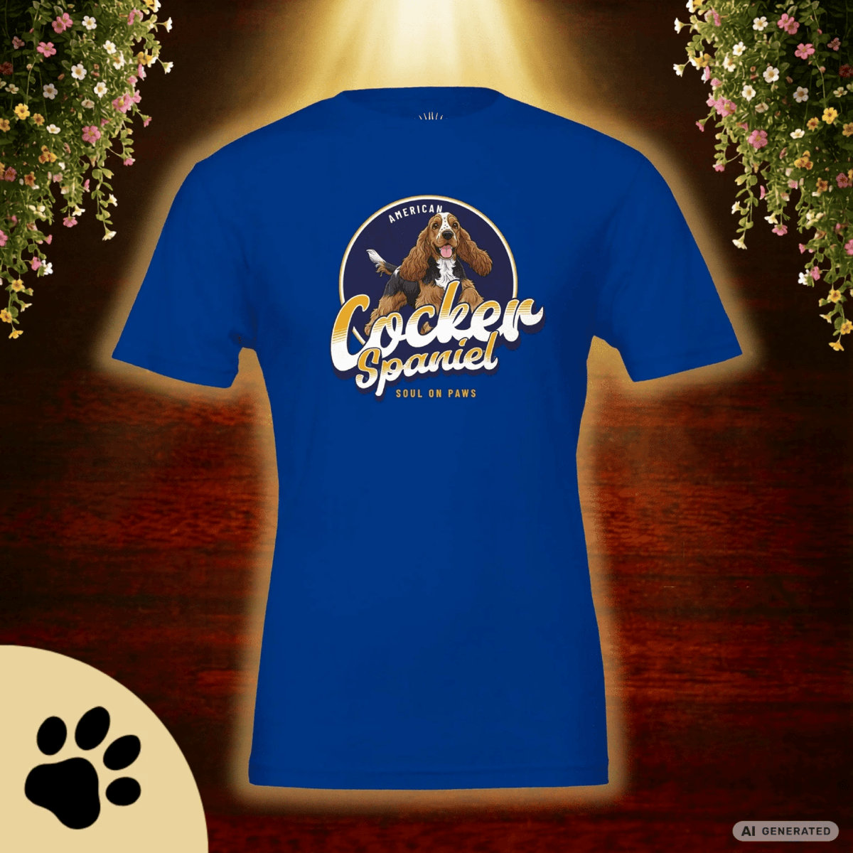 American Cocker Spaniel Premium Unisex Crewneck T-shirt | Bella + Canvas 3001 - Sunbeamstore