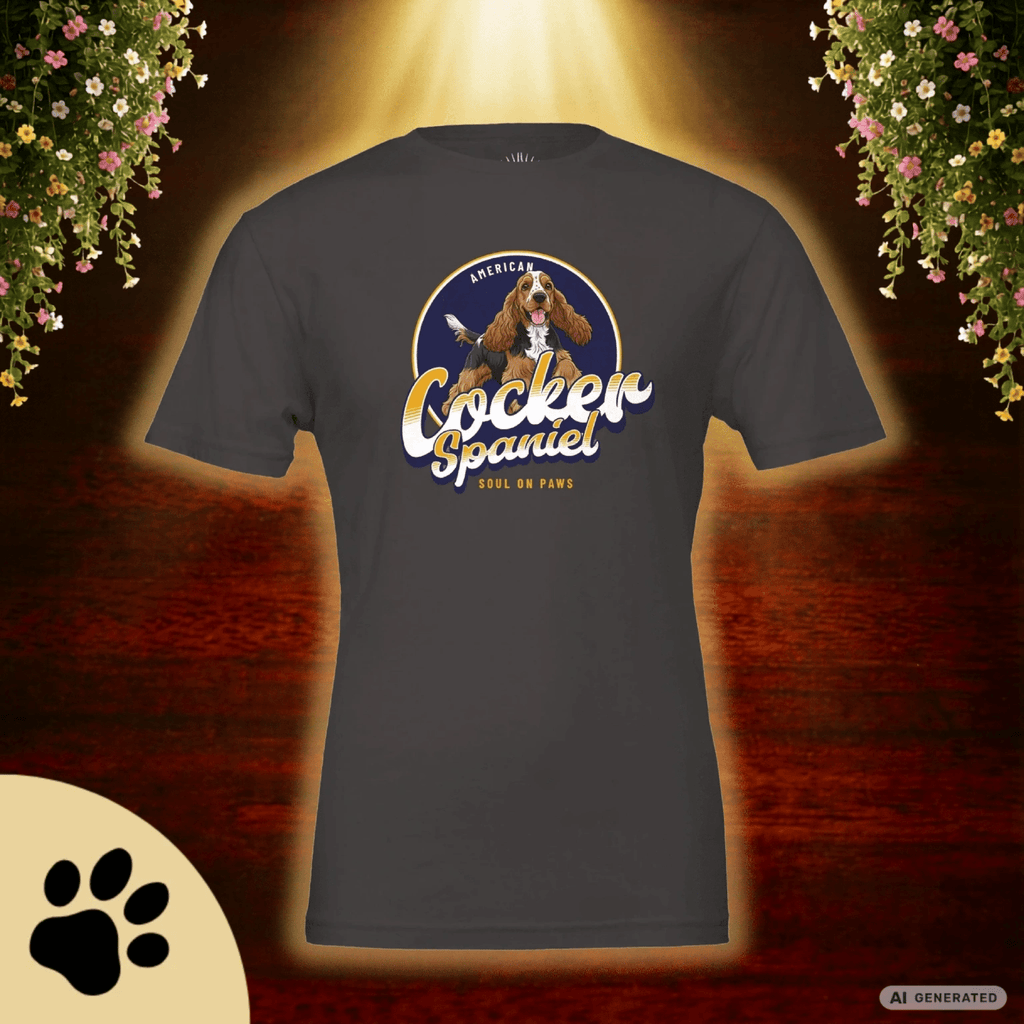 American Cocker Spaniel Premium Unisex Crewneck T-shirt | Bella + Canvas 3001 - Sunbeamstore