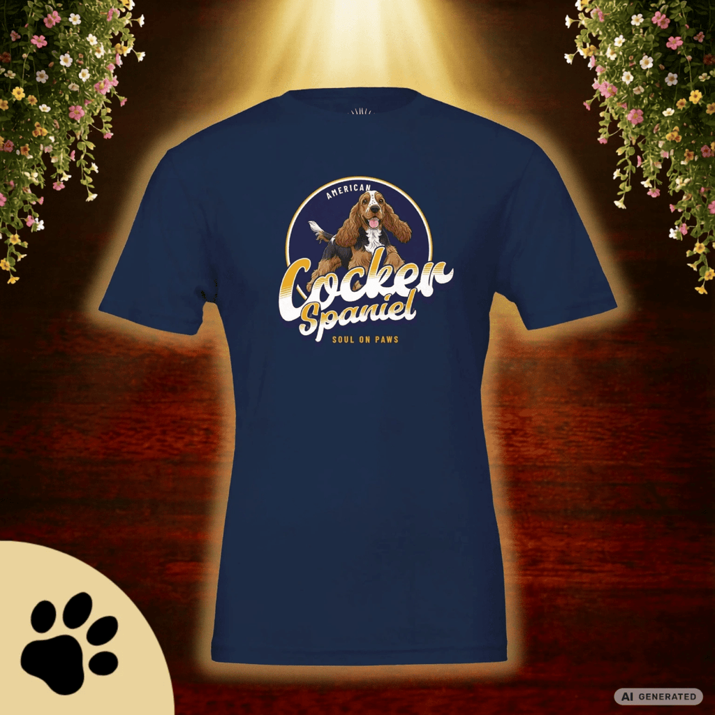 American Cocker Spaniel Premium Unisex Crewneck T-shirt | Bella + Canvas 3001 - Sunbeamstore