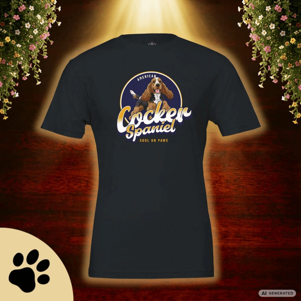 American Cocker Spaniel Premium Unisex Crewneck T-shirt | Bella + Canvas 3001 - Sunbeamstore