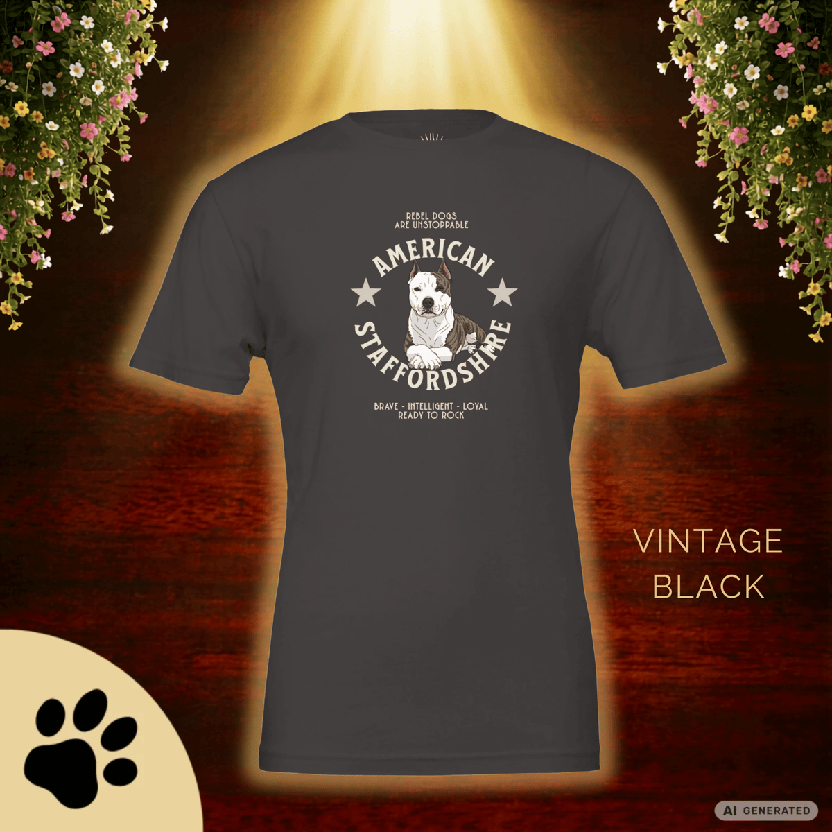 American Staffordshire Terrier T-Shirt – AmStaff Shirt für Hundeliebhaber | Strong Dog Lover Tee Unisex - Sunbeamstore