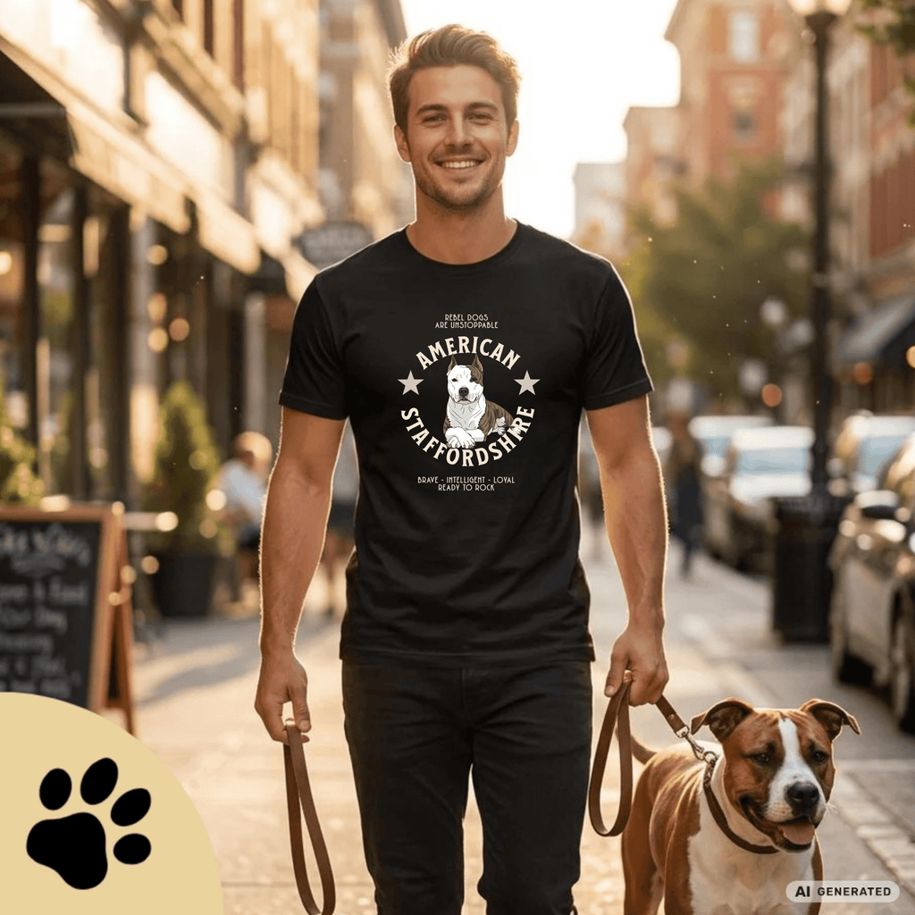 American Staffordshire Terrier T-Shirt – AmStaff Shirt für Hundeliebhaber | Strong Dog Lover Tee Unisex - Sunbeamstore