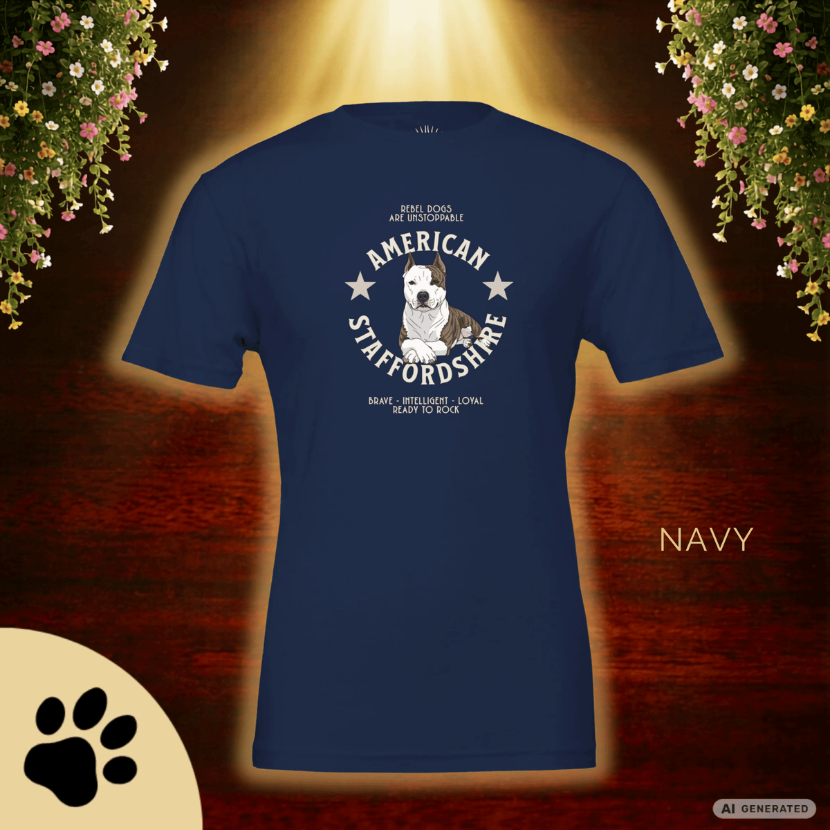 American Staffordshire Terrier T-Shirt – AmStaff Shirt für Hundeliebhaber | Strong Dog Lover Tee Unisex - Sunbeamstore
