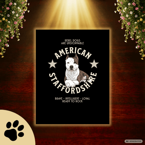 American Staffordshire Terrier T-Shirt – AmStaff Shirt für Hundeliebhaber | Strong Dog Lover Tee Unisex - Sunbeamstore