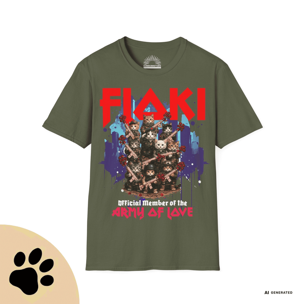 Army of Love – Personalisierbares Katzen T-Shirt | Wunschname | Geschenk für Katzenliebhaber - Sunbeamstore