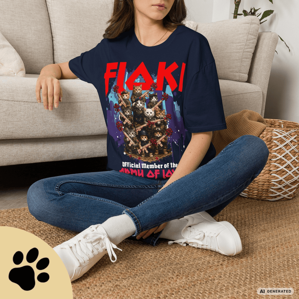Army of Love – Personalisierbares Katzen T-Shirt | Wunschname | Geschenk für Katzenliebhaber - Sunbeamstore