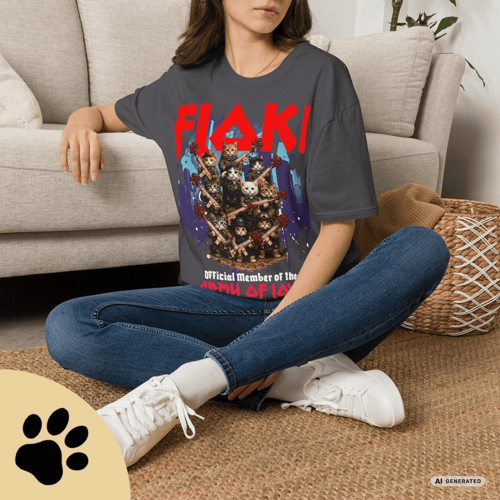 Army of Love – Personalisierbares Katzen T-Shirt | Wunschname | Geschenk für Katzenliebhaber - Sunbeamstore