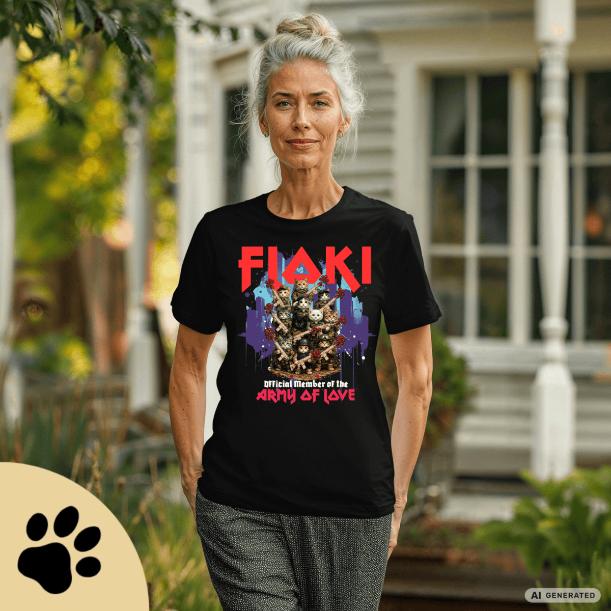 Army of Love – Personalisierbares Katzen T-Shirt | Wunschname | Geschenk für Katzenliebhaber - Sunbeamstore
