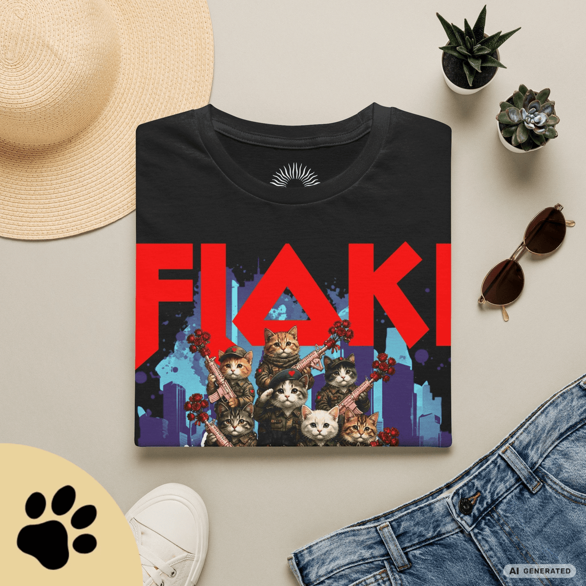 Army of Love – Personalisierbares Katzen T-Shirt | Wunschname | Geschenk für Katzenliebhaber - Sunbeamstore