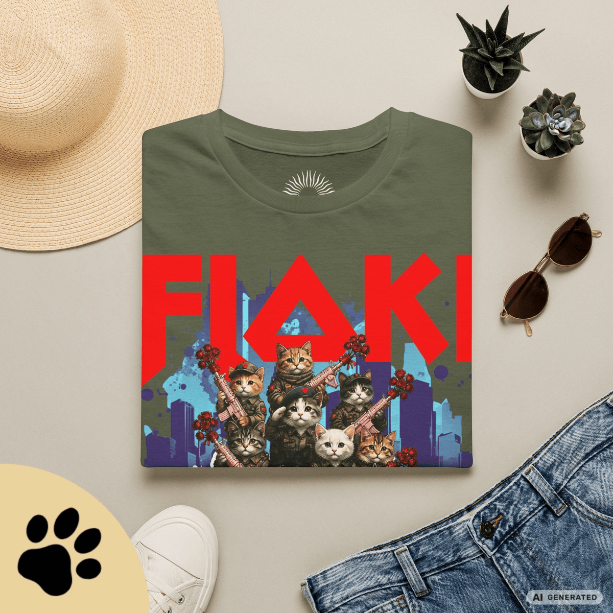 Army of Love – Personalisierbares Katzen T-Shirt | Wunschname | Geschenk für Katzenliebhaber - Sunbeamstore