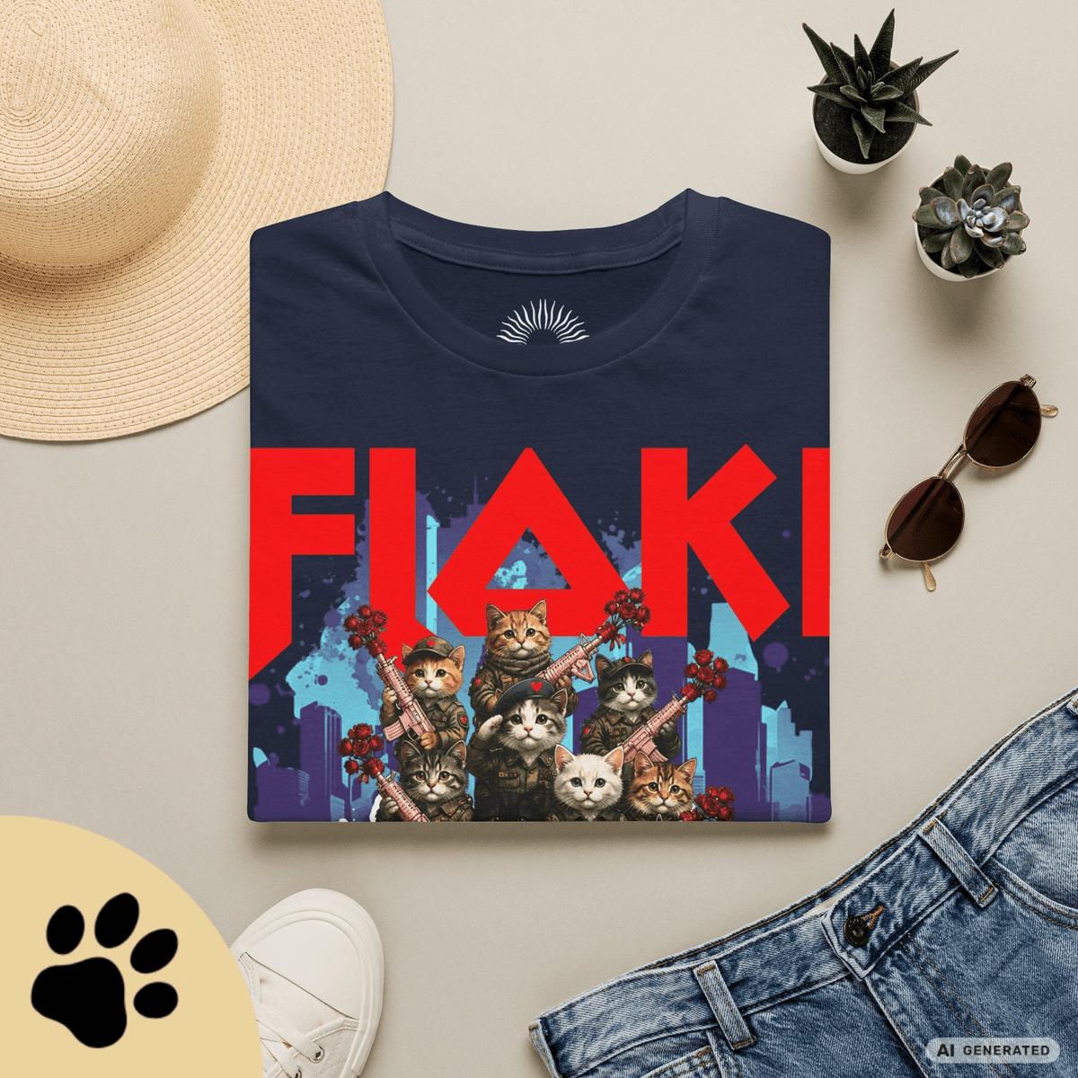Army of Love – Personalisierbares Katzen T-Shirt | Wunschname | Geschenk für Katzenliebhaber - Sunbeamstore