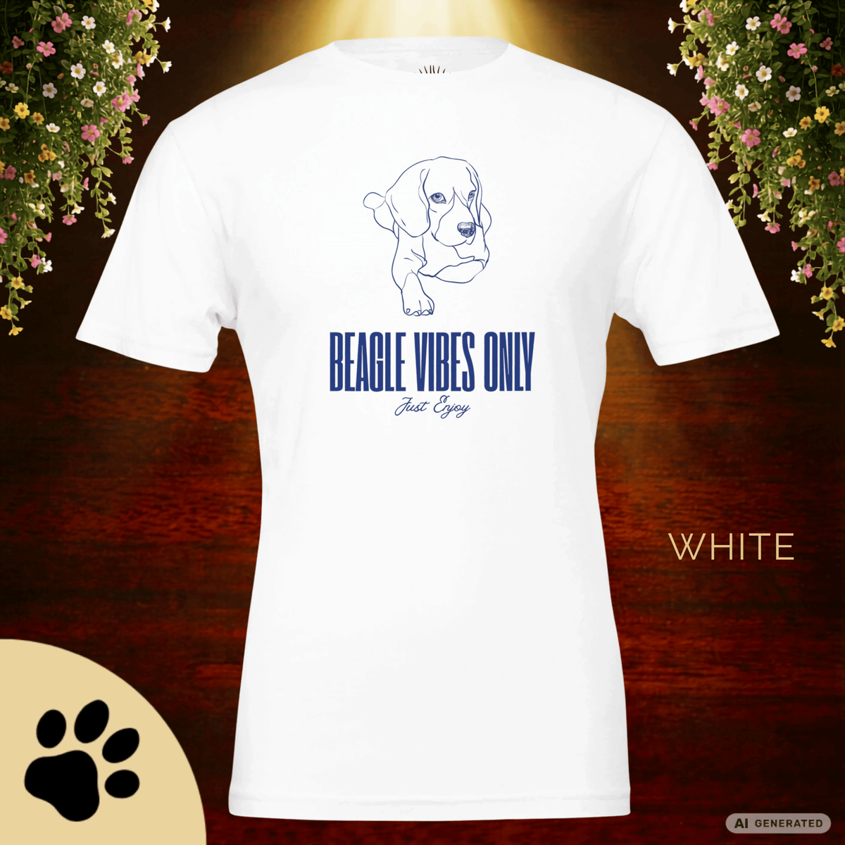 Beagle T-Shirt – „Beagle Vibes Only“ Minimalistisches Hundeshirt Premium Unisex Crewneck T-shirt | Bella + Canvas 3001 - Sunbeamstore