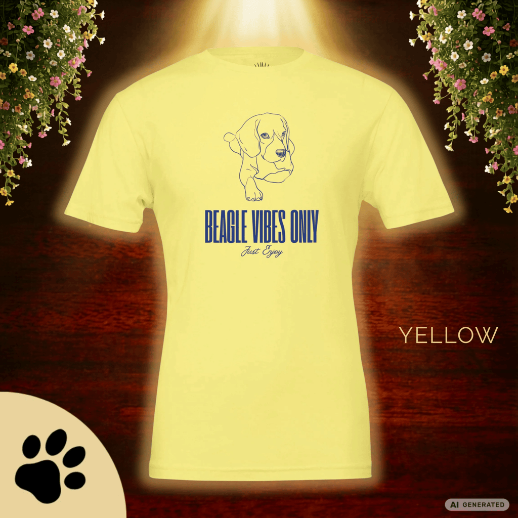Beagle T-Shirt – „Beagle Vibes Only“ Minimalistisches Hundeshirt Premium Unisex Crewneck T-shirt | Bella + Canvas 3001 - Sunbeamstore