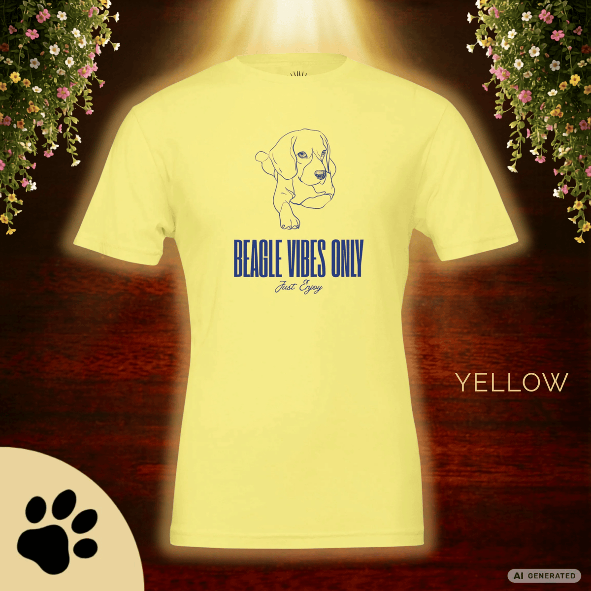 Beagle T-Shirt – „Beagle Vibes Only“ Minimalistisches Hundeshirt Premium Unisex Crewneck T-shirt | Bella + Canvas 3001 - Sunbeamstore