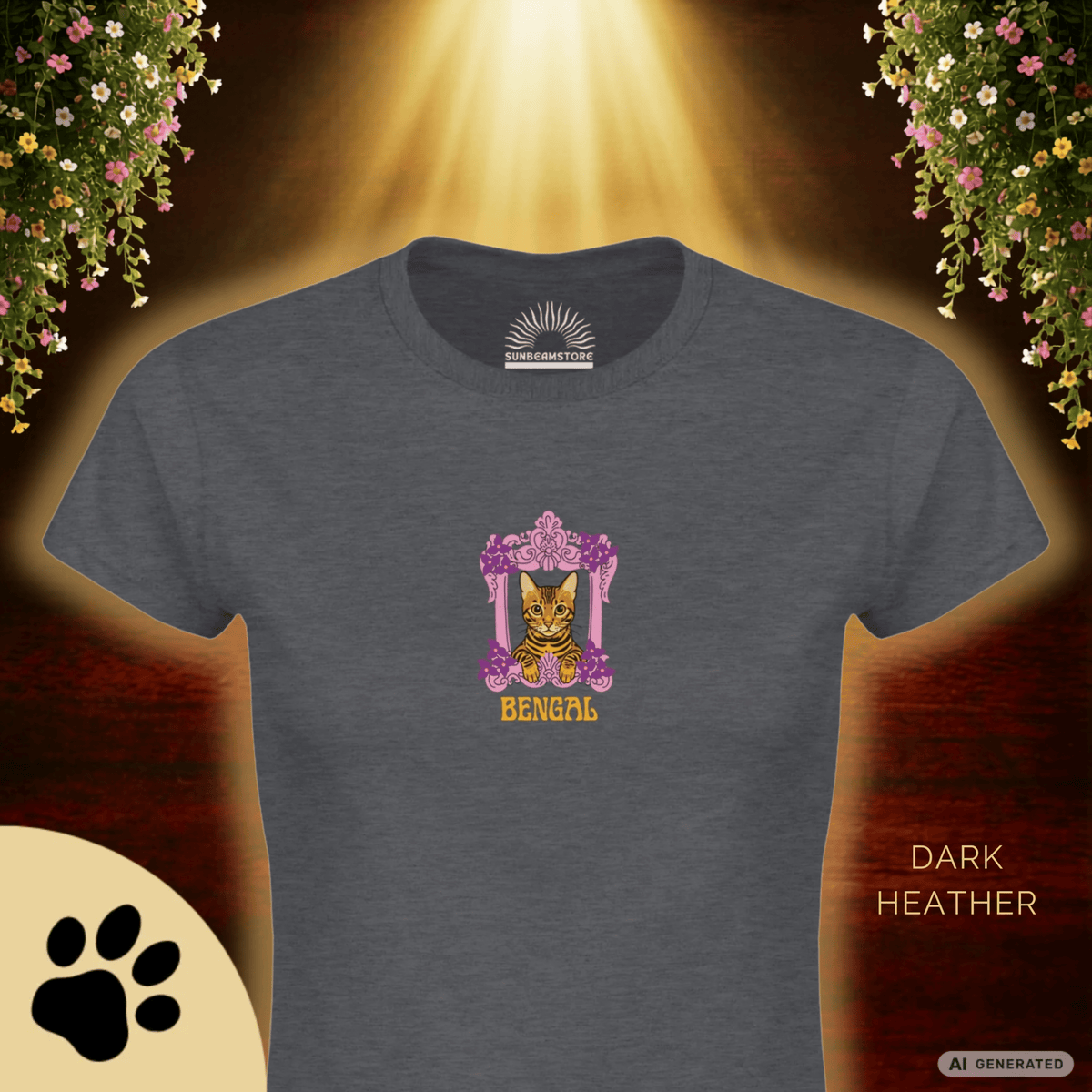 Bengal Katzen T-Shirt Damen | Cat Lover Shirt | Geschenk für Katzenliebhaber | Bengal Cat Shirt - Sunbeamstore