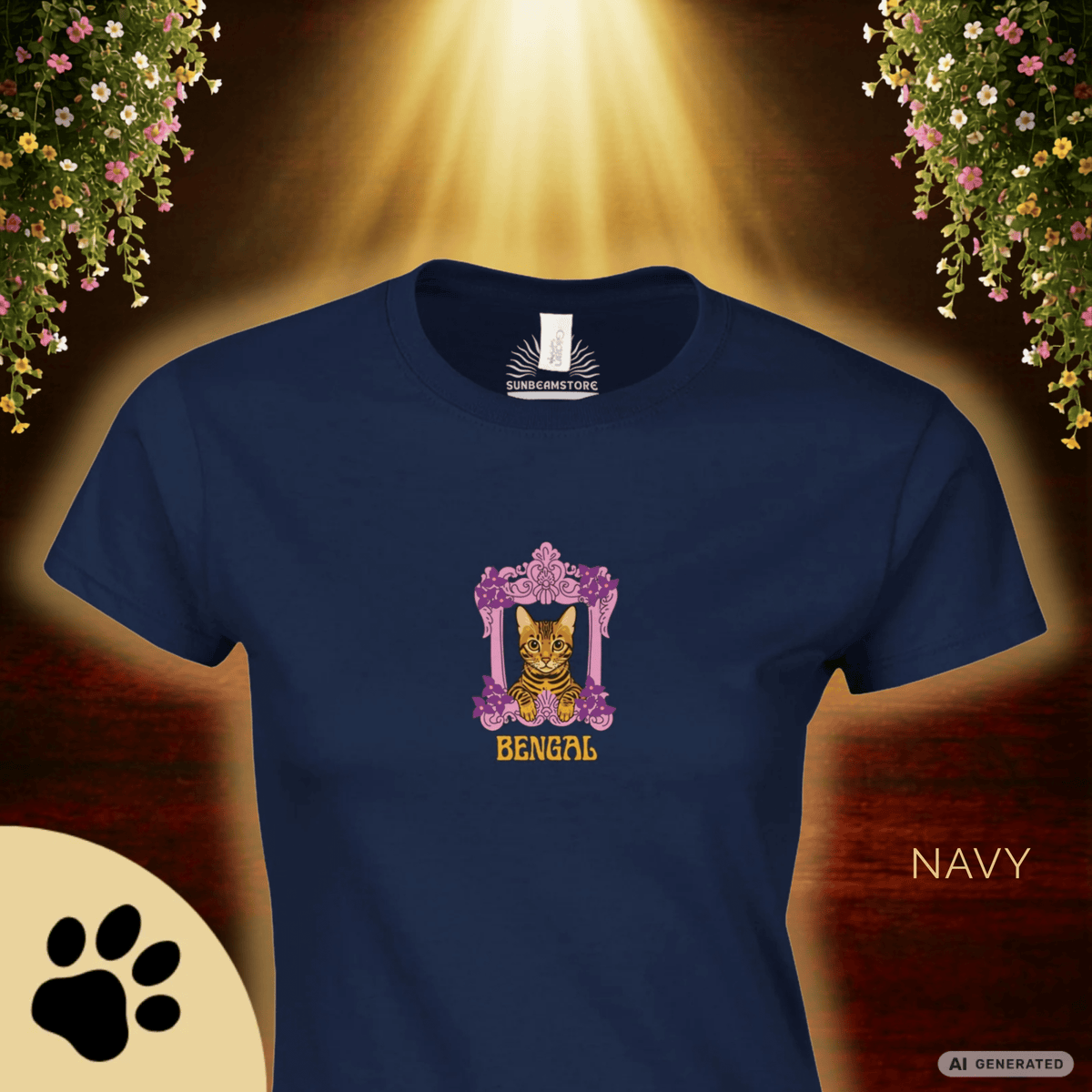 Bengal Katzen T-Shirt Damen | Cat Lover Shirt | Geschenk für Katzenliebhaber | Bengal Cat Shirt - Sunbeamstore