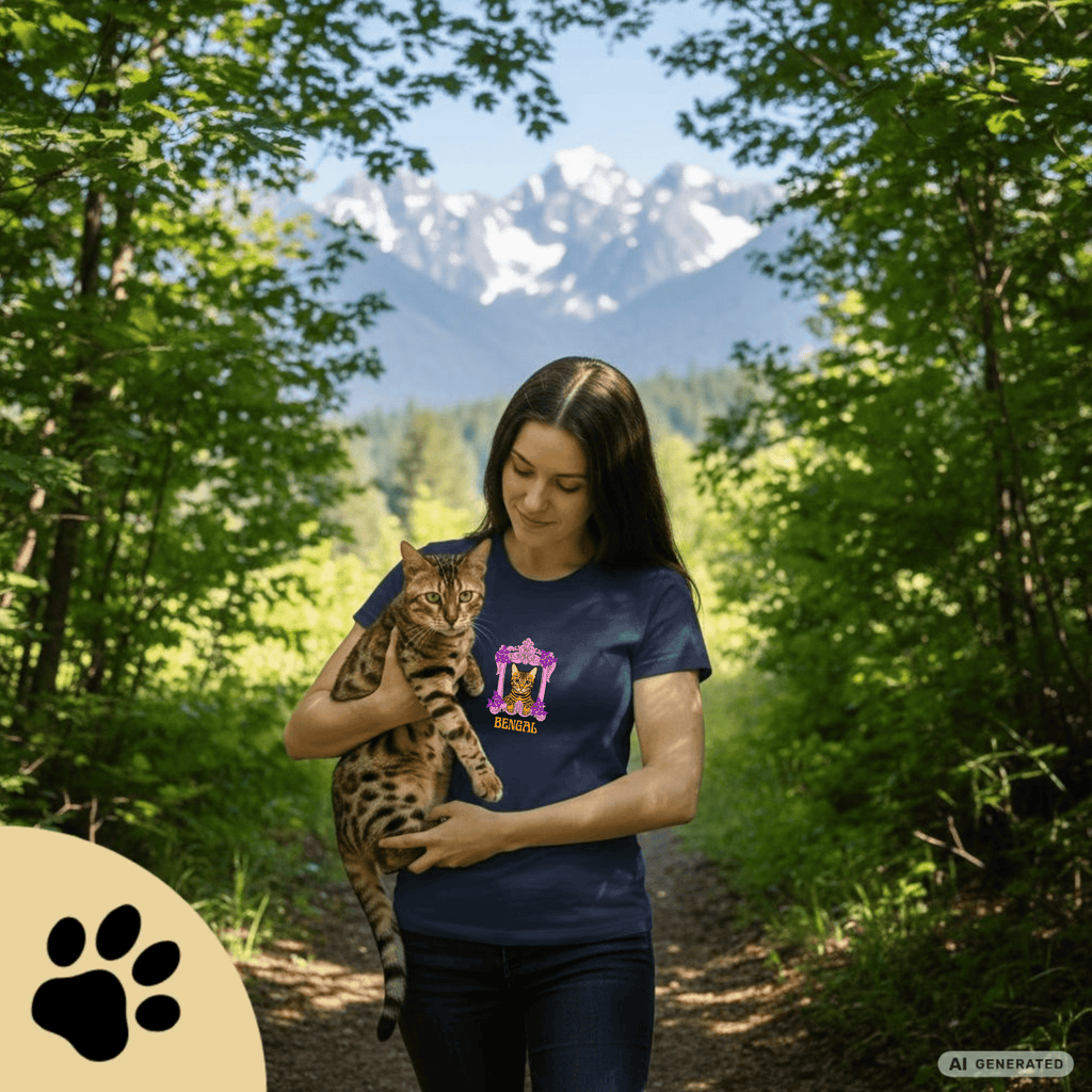 Bengal Katzen T-Shirt Damen | Cat Lover Shirt | Geschenk für Katzenliebhaber | Bengal Cat Shirt - Sunbeamstore
