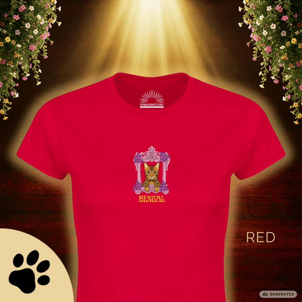Bengal Katzen T-Shirt Damen | Cat Lover Shirt | Geschenk für Katzenliebhaber | Bengal Cat Shirt - Sunbeamstore