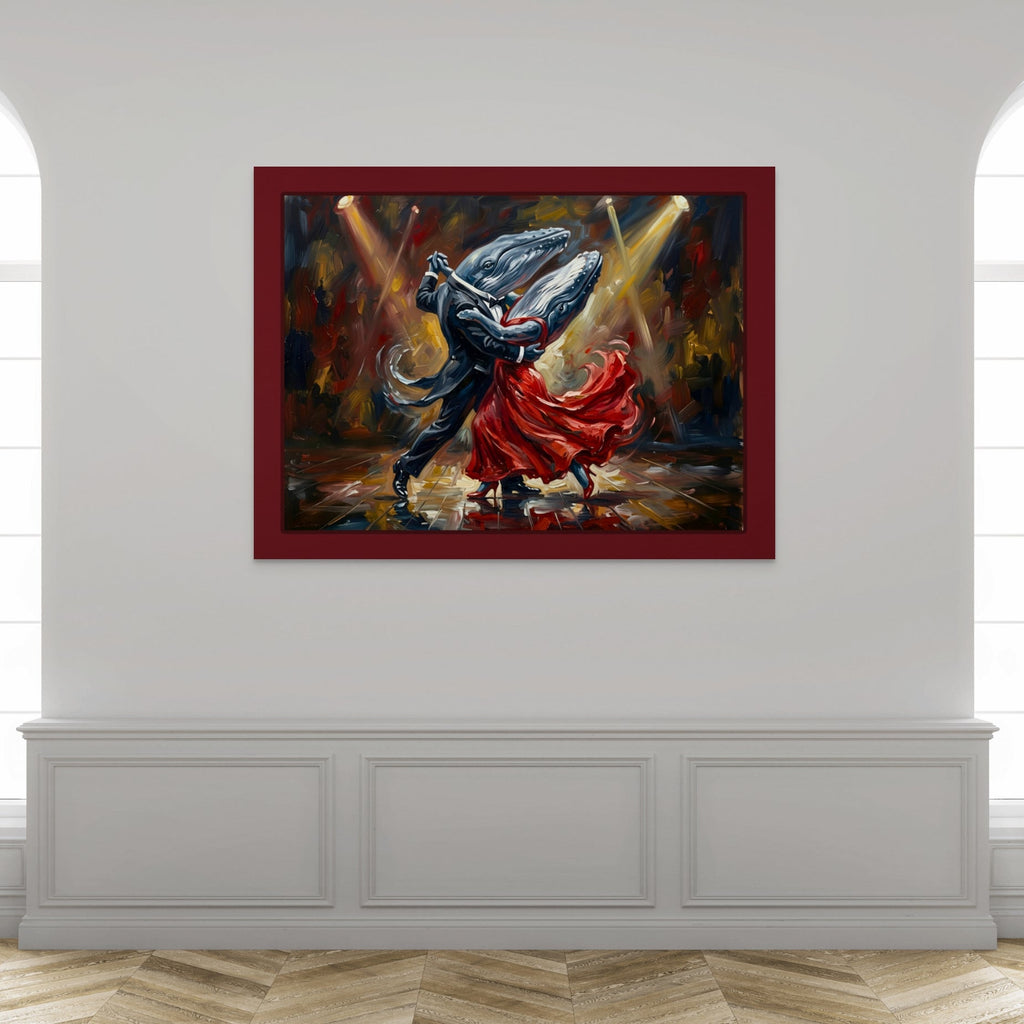 Blue Whale Tango  – Elegance in Motion  Canvas 60x80 cm / 24x32″