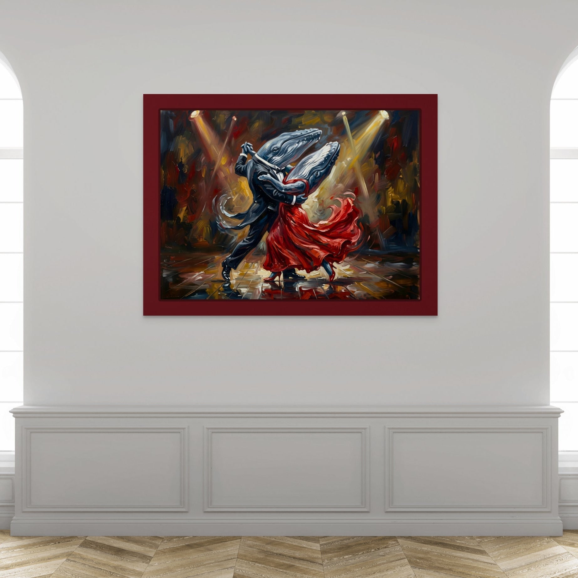 Blue Whale Tango  – Elegance in Motion  Canvas 60x80 cm / 24x32″