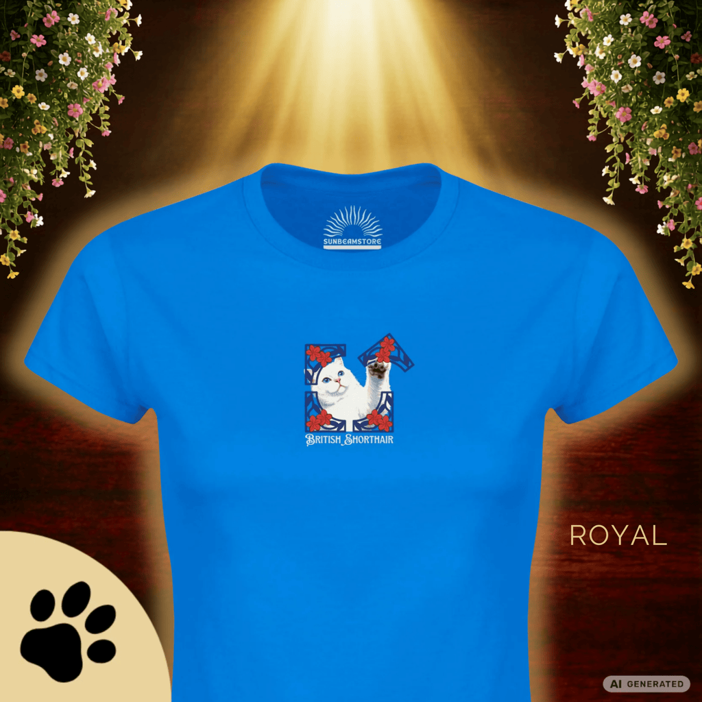 British Shorthair Katzen T-Shirt Damen | BKH Shirt | Cat Lover Shirt | Geschenk für Katzenliebhaber | British Shorthair Cat Shirt - Sunbeamstore