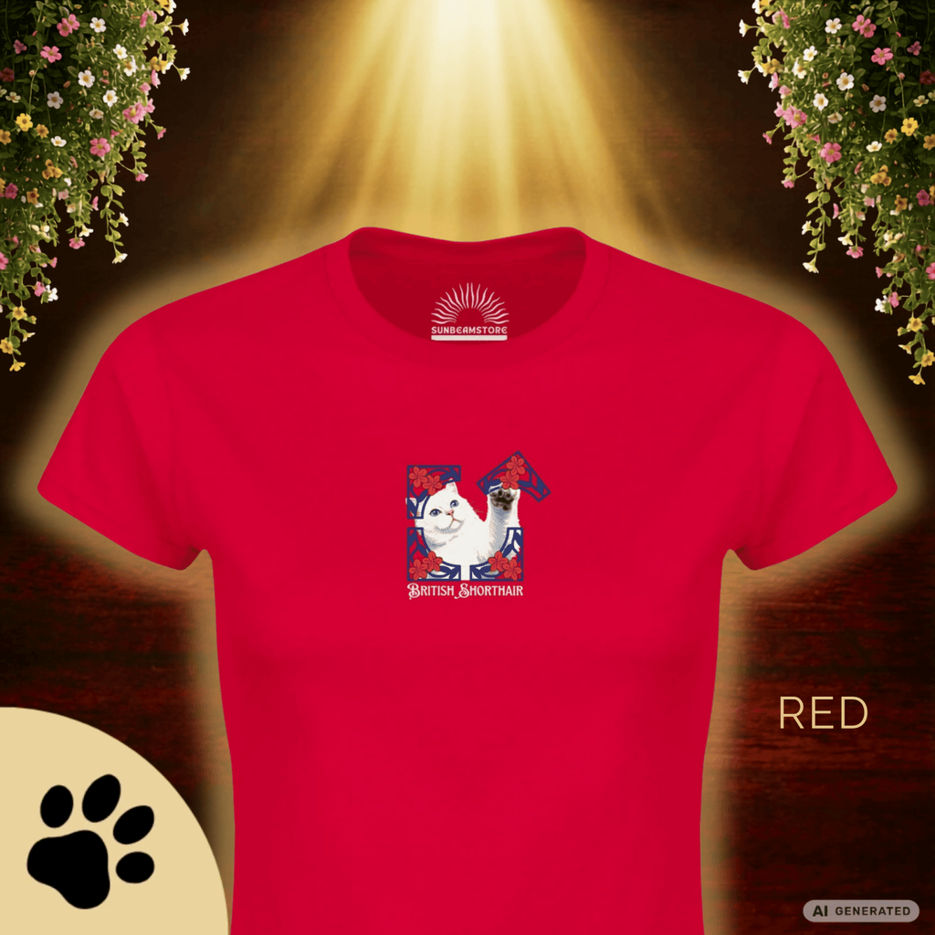 British Shorthair Katzen T-Shirt Damen | BKH Shirt | Cat Lover Shirt | Geschenk für Katzenliebhaber | British Shorthair Cat Shirt - Sunbeamstore
