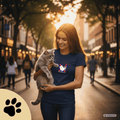 British Shorthair Katzen T-Shirt Damen | BKH Shirt | Cat Lover Shirt | Geschenk für Katzenliebhaber | British Shorthair Cat Shirt - Sunbeamstore