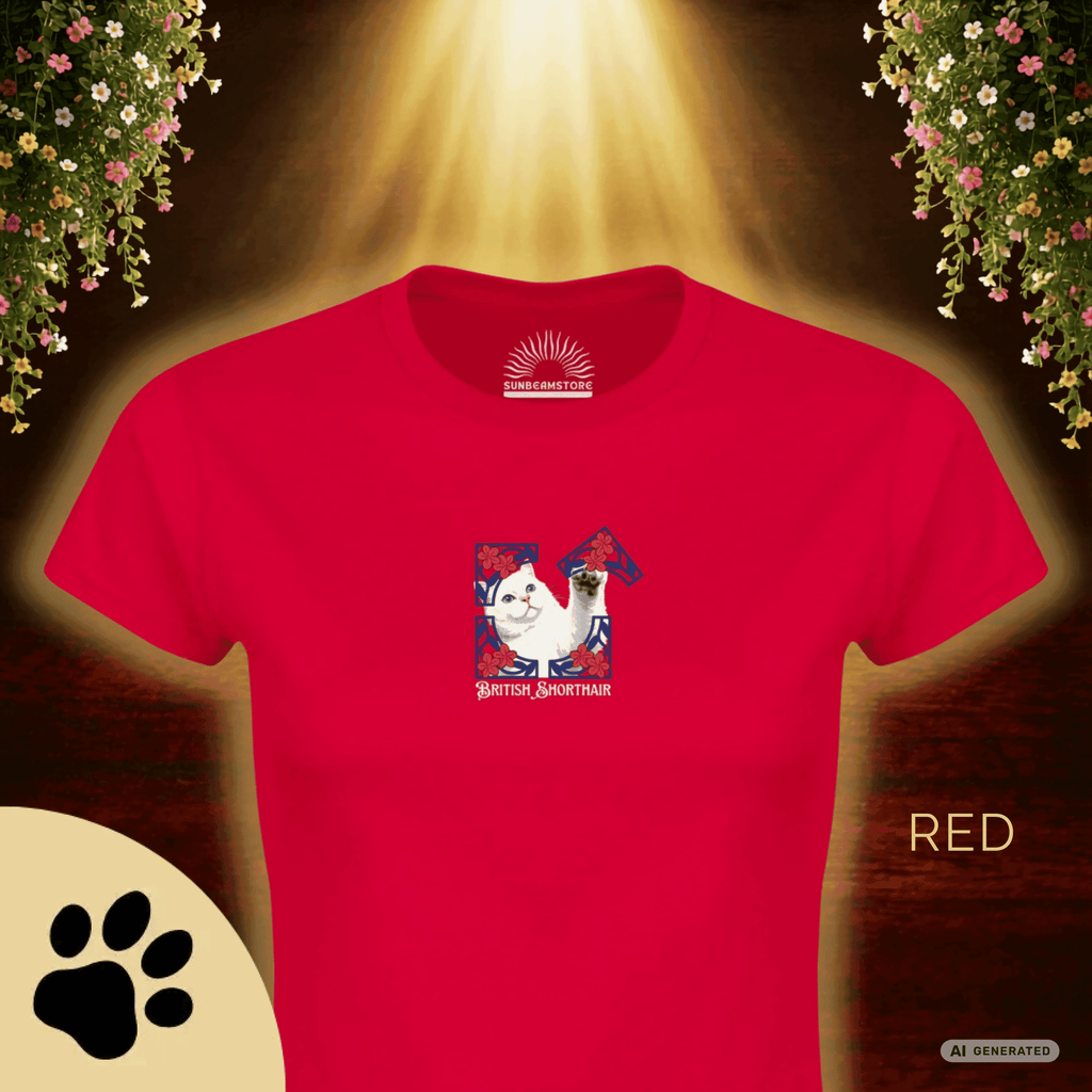 British Shorthair Katzen T-Shirt Damen | BKH Shirt | Cat Lover Shirt | Geschenk für Katzenliebhaber | British Shorthair Cat Shirt - Sunbeamstore