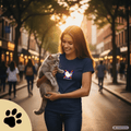 British Shorthair Katzen T-Shirt Damen | BKH Shirt | Cat Lover Shirt | Geschenk für Katzenliebhaber | British Shorthair Cat Shirt - Sunbeamstore