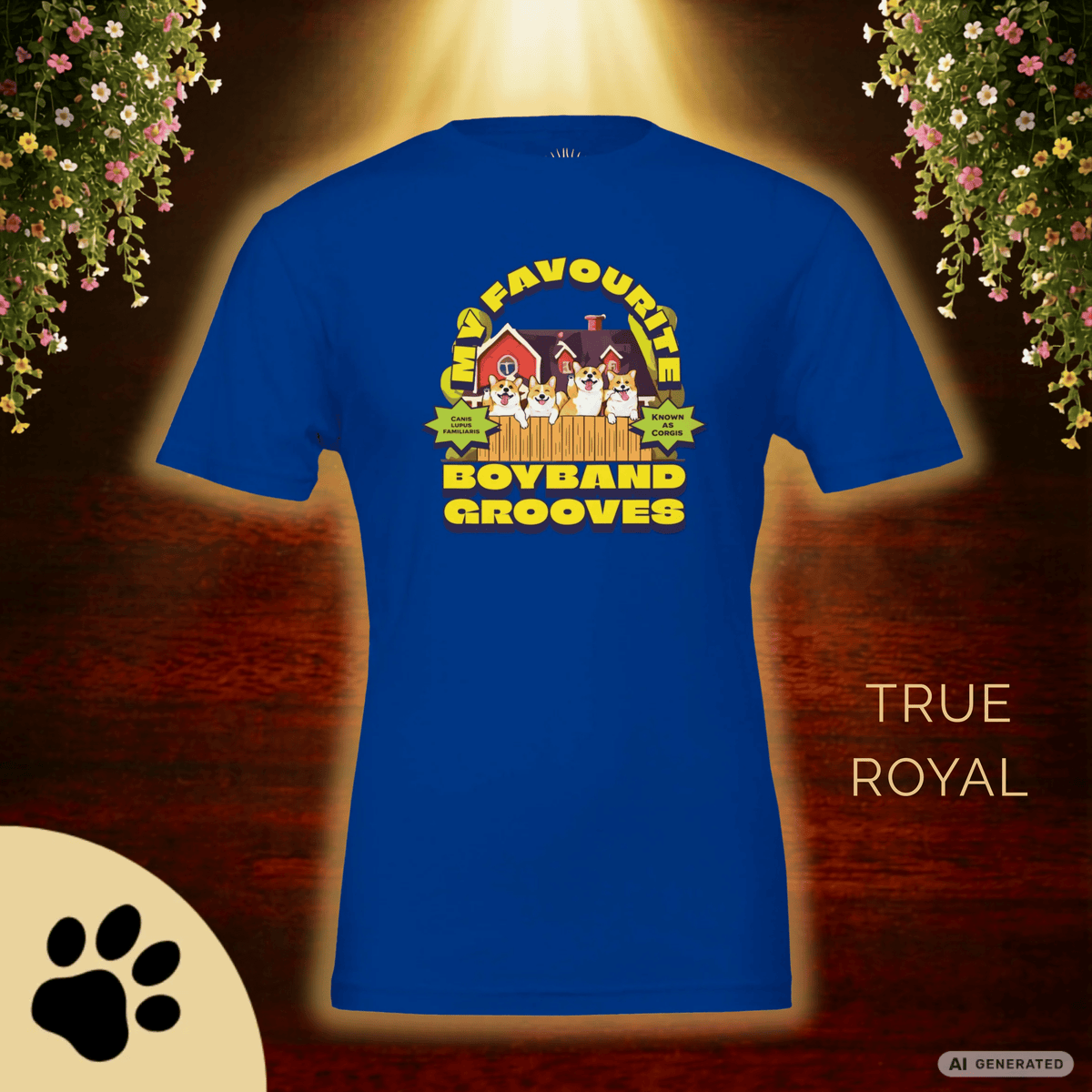 Corgi T-Shirt „My Favourite Boyband Grooves“ – Lustiges Hunde Shirt – Geschenk für Corgi Liebhaber – Premium Unisex Crewneck T-shirt | Bella + Canvas 3001 - Sunbeamstore