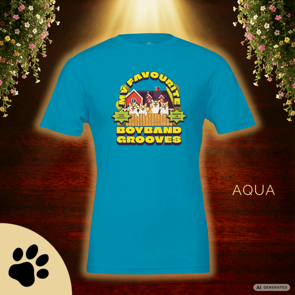 Corgi T-Shirt „My Favourite Boyband Grooves“ – Lustiges Hunde Shirt – Geschenk für Corgi Liebhaber – Premium Unisex Crewneck T-shirt | Bella + Canvas 3001 - Sunbeamstore
