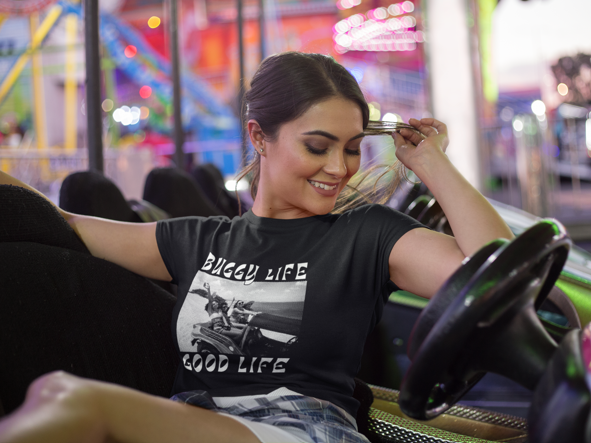 Buggy Life Good Life T-Shirt Damen – Sommer Shirt Cabrio Beach Vibes | Urlaub Outfit Frauen | Gildan 64000L