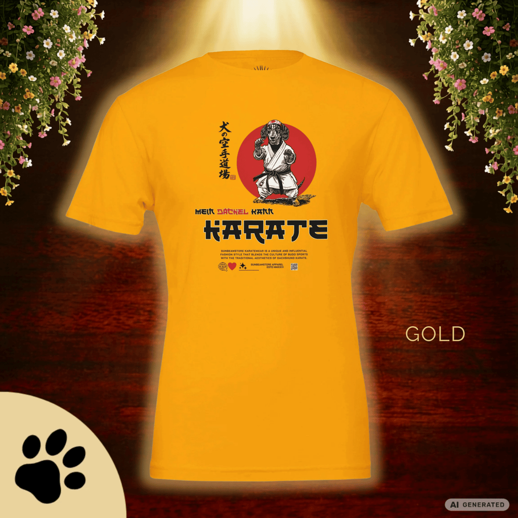 Dackel Karate T-Shirt – Lustiges Hundeshirt für Dackel Fans | Funny Dachshund Shirt Premium Unisex Crewneck T-shirt | Bella + Canvas 3001 - Sunbeamstore