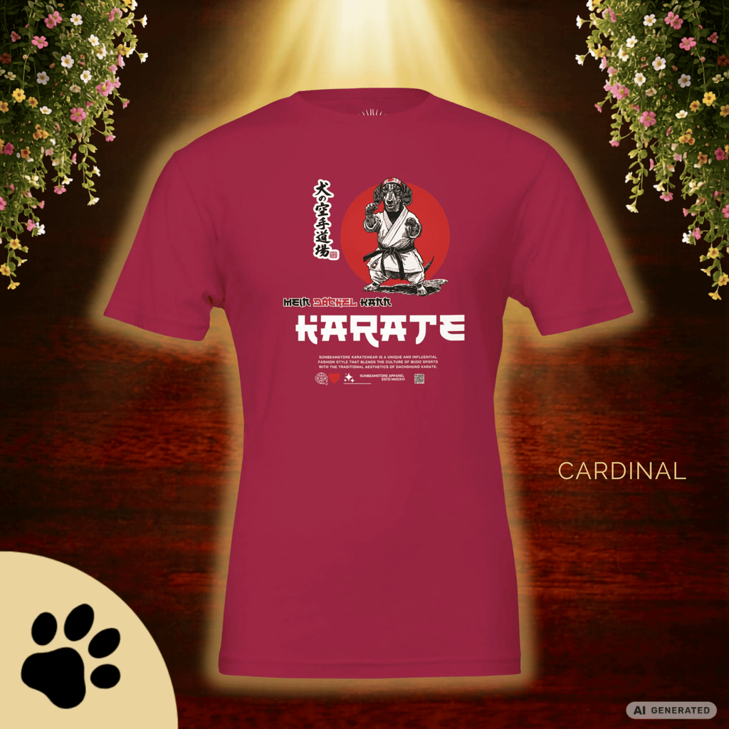 Dackel Karate T-Shirt – Lustiges Hundeshirt für Dackel Fans | Funny Dachshund Shirt Premium Unisex Crewneck T-shirt | Bella + Canvas 3001 - Sunbeamstore